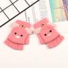 Luvas de bebê com desenho animado de outono e inverno, luvas infantis de meio dedo para meninos e meninas, luvas fofas de cachorrinho, luvas quentes