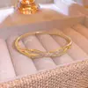 Superventas transfronterizo, completamente incrustado de diamantes, pulsera entrelazada para mujer, con un diseño de lujo ligero y único con acentos de circonita cúbica geométrica, una pieza de joyería de nicho y versátil