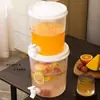Cubo para Jugos Cubo para Té de Leche con Grifo para Vendedores Ambulantes Comercial Gran Capacidad Cubo para Bebidas Jugo de Ciruela Limón Agua Fría Hervidor de Agua Helada