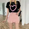 Shorts de Mezclilla con Parches Irregulares Estilo Coreano, Cintura Alta, Adelgazantes, Anti-Exposición, para Mujer, Verano, Petite, Versátiles