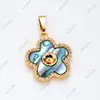 Anillo de Perla, Pendientes, Colgante, Juego de Tres Piezas Microincrustado, Flor de Cinco Pétalos, Concha de Abulón de Colores, Lujo Accesible y Sentido de Alta Gama para Hacer Tú Mismo