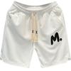 Shorts Verdes Bordados Finos de Marca da Moda para Homens, Calças Casuais Esportivas de Cinco Pontos, Shorts de Praia Soltos da Moda para Homens