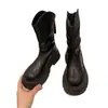 Botas estilo Martin para mujer con suela gruesa y tacón grueso, nueva colección de verano 2026, botines versátiles, estilo británico retro, cómodas y fáciles de combinar