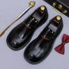 Zapatos de cuero con cabeza grande, capa superior de cuero de vaca, cabeza redonda, zapatos casuales de cuero, zapatos de vestir casuales para hombres, zapatos de negocios