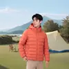 Chaqueta de plumón de ganso con capucha de lujo ligero para hombre, abrigo cálido de invierno grueso para exteriores, plegable, chaqueta de plumón unisex