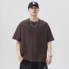 Playera a Rayas para Hombre Nuevo Estilo Americano Marca de Moda para Hombre Cuello Redondo Media Manga Holgada Casual Estilo Hong Kong Manga Corta para Hombre Ins Verano