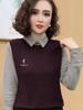 Dropshipping Moda Nova Outono e Inverno 2025 Versátil Camisa Base com Gola Polo Forrada de Lã Falso Duas Peças Top Quente