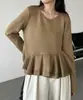 Nueva Camiseta de Manga Larga de Comercio Exterior Coreana y Japonesa de Gran Venta para Primavera, Otoño e Invierno Sudadera Chaqueta Top a Medida