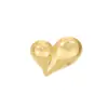 Broche de Corazón Melocotón Brillante Asimétrico Exagerado Transfronterizo Corsage Único Europeo y Americano Pin de Solapa para Traje con Forma de Corazón