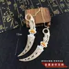 Juguete para Niños Cuchillo Garra de Águila Doble Cuchillo Dragón Dorado Cuchillo Garra Dorada Modelo de Aleación para Niño Arma No Filosa
