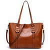 Bolso Tote de Cuero Aceitado Amazon para Mujer, Gran Capacidad, Casual y Versátil, Moda Europea y Americana, Bolso de Hombro Grande, Bolso de Viaje para Mujer