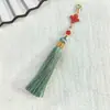 Colgante de Nudo Chino con Borla y Cierre de Langosta 8cm Borla para Qipao Hanfu Estilo Nacional Colgante Marcapáginas Pasador de Pelo Borla