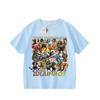 Camiseta Infantil Ropa Hombre Palo de Madera Tongtongge Montaña y Mar Extranjero Abstracto Camisa Clásica de Manga Corta Verano para Niños Tendencia Ins