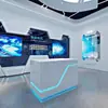 Expositor Único Inspirado en la Tecnología, Expositor de Gabinete Circular de Múltiples Niveles Iluminado Creativo