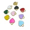 Colgante de aleación con aceite que gotea, corazón multicolor, amor, colgante, llavero DIY, pendientes, collar, accesorios de joyería hechos a mano