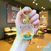 Llavero Creativo Serie Océano Relleno de Aceite Pez Payaso Estrella de Mar Pez Pequeño Colgante de Bolso Decoración de Llavero