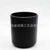 Copo de vela de vidro personalizado Hongyu 96108 preto fosco com fundo curvo e fundo redondo preto fosco