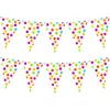 Coleção de Bandeirinhas Triangulares para Festas de Aniversário Temáticas Infantis, Bandeirolas de Puxar, Festão, Banners, Padrões Decorativos, Desenho Animado para Festa de Feriado
