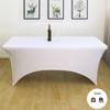 6FT elástico tampa de mesa 140GSM atividades de casamento ao ar livre retangular elástico preto e branco comércio exterior coquetel tampa de mesa