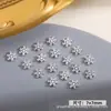 Acessórios de Arte para Unhas Floco de Neve de Natal Transfronteiriços Ano Novo Outono e Inverno Dourado e Prateado Exquisitos Tridimensionais Metalicos Decorações para Unhas Atacado