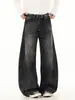 Jeans Anchos Teñidos Sucios Desgastados Estilo Retro Americano Oreeta para Hombres y Mujeres Diseño de Nicho Marca de Moda Pantalones de Calle