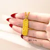 Popular Collar Imitación Oro Arena Vietnamita, Nuevo Estilo Palacio Hielo Triturado Forma Rectangular Cuadrada ## Joyería Colgante de Riqueza