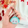 Llavero de Animales Marinos de Dibujos Animados PVC Gota de Pegamento Caucho Blando Mundo Submarino Colgante de Cadena Llaves de Coche Pequeño Regalo