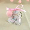 Caja de Dulces tipo Carrusel con Estampado Dorado, Caja de Dulces Triangular para Boda, Caja de Dulces para Cumpleaños de Bebé, Caja de Dulces Creativa para Boda, Caja de Regalo