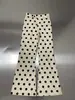 Venta Directa de Fábrica Pantalones Acampanados Estilo Perezoso para Mujer Verano 2025 Nuevos Cubre Cadera Adelgazantes Lunares Casuales Rectos Largos