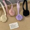 Super Tela de Hada Flor de Rosa Collar Moda Personalidad Gargantilla Elegante Todo-Combinación Cadena para Clavícula