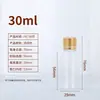 10/30/100ml tapa dorada transparente botella de plástico boca pequeña subbotella transparente PET subbotella para muestra líquida