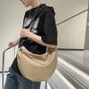 Bolso cruzado casual estilo coreano de gran capacidad para mujer, bolso simple para el trabajo, bolso de hombro casual, bolsa de deporte tipo "dumpling" para niños
