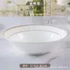 Tigelas e Pratos Atacado, Cerâmica de Jingdezhen Porcelana Óssea Louças Domésticas, Tigelas e Pratos de Luxo Leve, Tigelas de Arroz, Tigelas para Macarrão, Presentes para Mesa