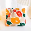Bolsa de Armazenamento de Batom em Estoque, Bolsa de Maquiagem Portátil com Fecho de Botão de Pressão Estampada, Mini Porta-Chaves e Moedas, Bolsa de Mão para Viagem