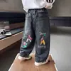 Jeans de Primavera y Otoño para Niños 2026 Nuevo Estilo Pantalones de Otoño para Niños Estilo Coreano Pantalones de Otoño Modernos y Tendencia para Niños