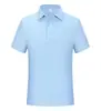 Nova Camisa Polo de Algodão Puro de Manga Curta com Gola para Homens e Mulheres, Camisa de Cultura Corporativa, Roupa de Trabalho