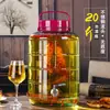 Frasco de vino de vidrio envío 30 kg 40 kg burbuja gruesa botella de vino grifo recipiente de vino sin plomo barril de vino frasco de vino