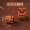 Cuentas de Barril con Patrón de Cinabrio de Alto Contenido Natural Tallado para Pulsera DIY Cuentas Sueltas Cuentas Espaciadoras con Agujero
