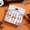 Set de Pendientes de Halloween con Goteo de Aceite de Venta Caliente Transfronterizo para Mujer, Set de Pendientes Personalizado Creativo de Fantasma Murciélago Diablo Calabaza