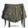 Shorts de Mezclilla Cargo para Mujer 2025 Primavera y Verano Nuevo Estilo Petite Cintura Alta Adelgazantes Caqui Línea A Versátiles Hot Pants