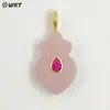 Wt-P2058 Venda Quente Forma Geométrica Pedra Glitter Cor Lápis Lazúli Zircônia Colorida Pedra Incrustada Acessórios de Pingente