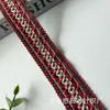 Ribete de Encaje de Diamantes Cruzados Estilo Étnico de 2.5 cm, Suministro Directo del Fabricante, Adecuado para Zapatos, Sombreros, Accesorios de Ropa y Ribetes de Botas de Nieve