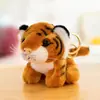 Pingente Chaveiro Tigre Pequeno Boneco de Pelúcia Brinquedo Fofo Boneco Tigre de Amur Presente de Aniversário Infantil