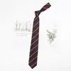 Corbata Marrón Camisa DK Estudiante Varón Estilo Preppy Rayas Marrones Retro Decoración Libre Corbata jk Accesorios Femeninos