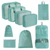 Bolsa de almacenamiento para viajes transfronterizos, set de neceser, bolsa de almacenamiento organizadora de ropa para equipaje de siete piezas, bolsa de almacenamiento de viaje