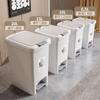 Bote de Basura Hogar 2025 Nuevo Estilo Grande Pedal Inodoro con Tapa Baño Cocina Sin Agacharse Alto Valor Sala de Estar