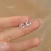 Pendientes Populares de Plata de Ley S999 Estrella y Luna para Mujer en Xiaohongshu, Moda, Exquisitos y Versátiles, Pendientes para Perforación de Oreja Estilo Coreano Ins