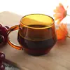 Copo de Água de Vidro Colorido de Camada Única Simples, Resistente a Altas Temperaturas, Pigmento Artesanal de Alto Boro-Silicato