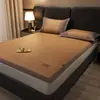 Alfombra gruesa de ratán de nieve de verano para uso en el hogar, alfombrilla refrescante de seda de hielo, plegable, adecuada para dormitorios de estudiantes, alfombrilla con aire acondicionado, juego de tres piezas