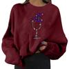 Suéter de Moda con Estampado Personalizado de Halloween Cuello Redondo